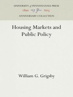 cover image of Housing Markets and Public Policy